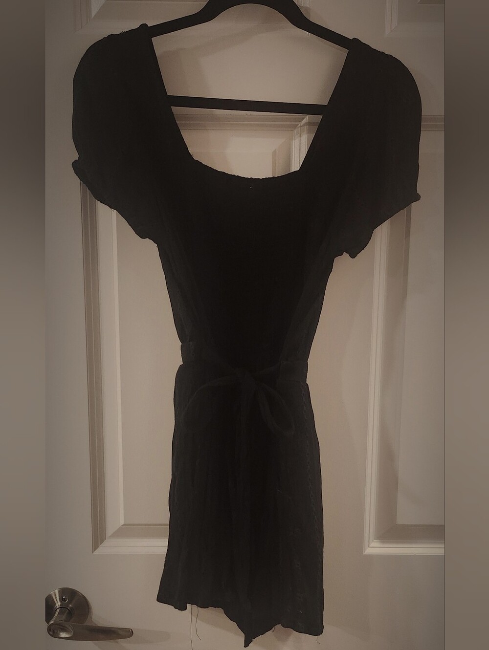 Classic Black Short Sleeve Women's Summer Romper/Dress. Size Medium. - Picture 8 of 8